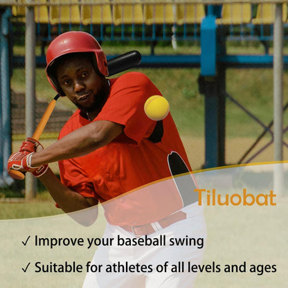 The Yellow Baseball Rope Swing Training Bat Comes with 12 Training Balls and 1 B