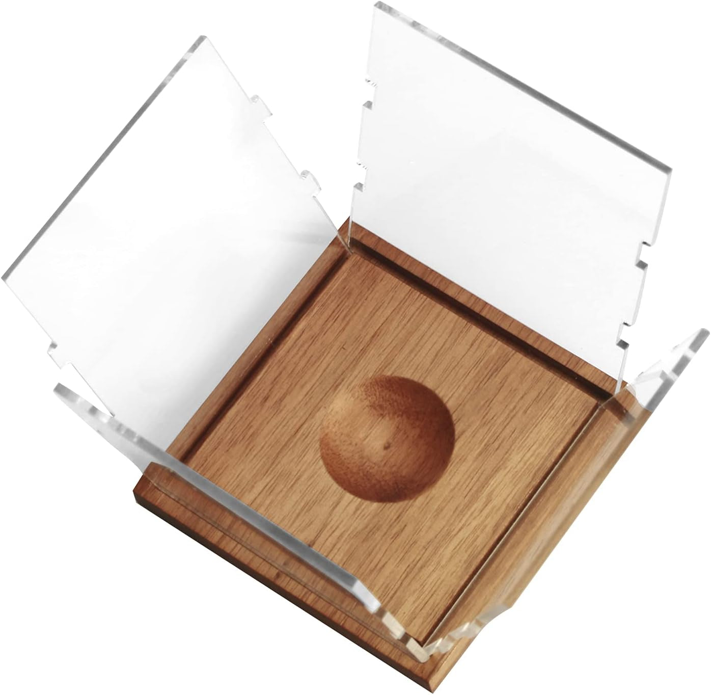 Display Case for Baseballs Clear Acrylic Display Stand Holder UV Protection Dust-Proof Memorabilia Display Case (2 Baseball Cases)