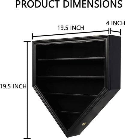 Baseball Display Case Baseball Holders for Balls Display with 21 Slots Wall Display Box 98% Clear Antifade UV Protection with Gold Locks for Homerun and Collector Autograph Balls
