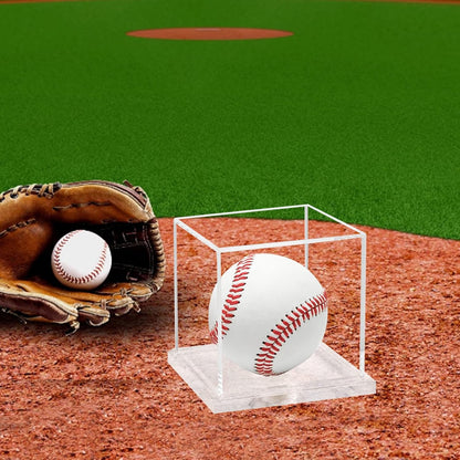 Baseball Display Case, Acrylic Baseball Holder Cube Baseball Box Memorabilia Display Cases for Official Baseball