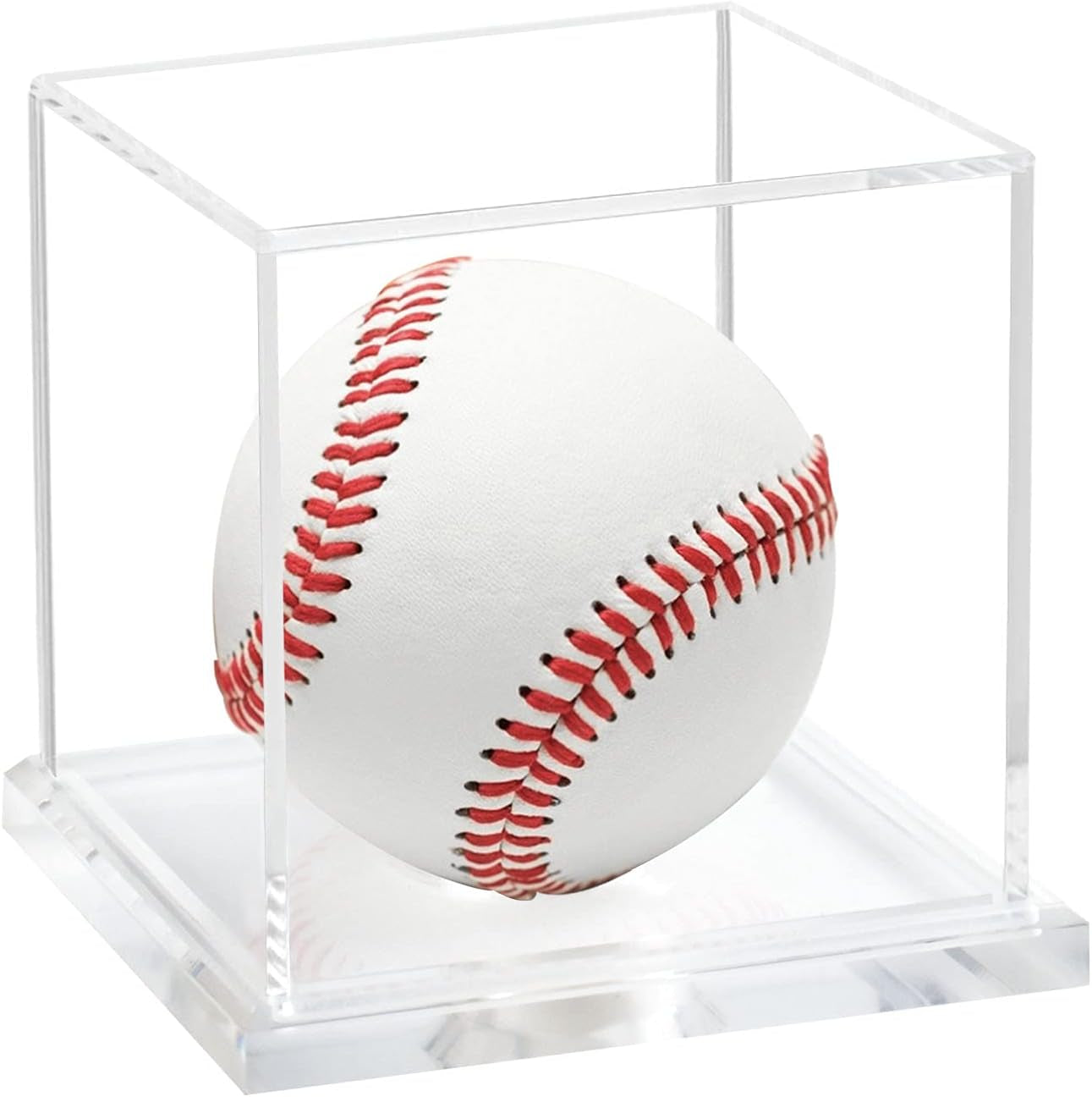 Baseball Display Case, Acrylic Baseball Holder Cube Baseball Box Memorabilia Display Cases for Official Baseball
