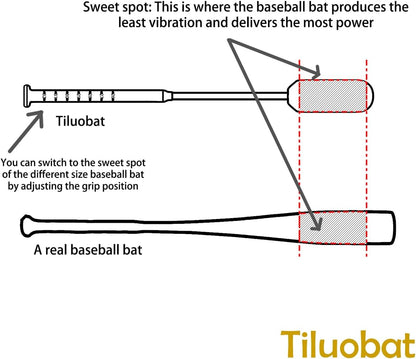 The Yellow Baseball Rope Swing Training Bat Comes with 12 Training Balls and 1 B