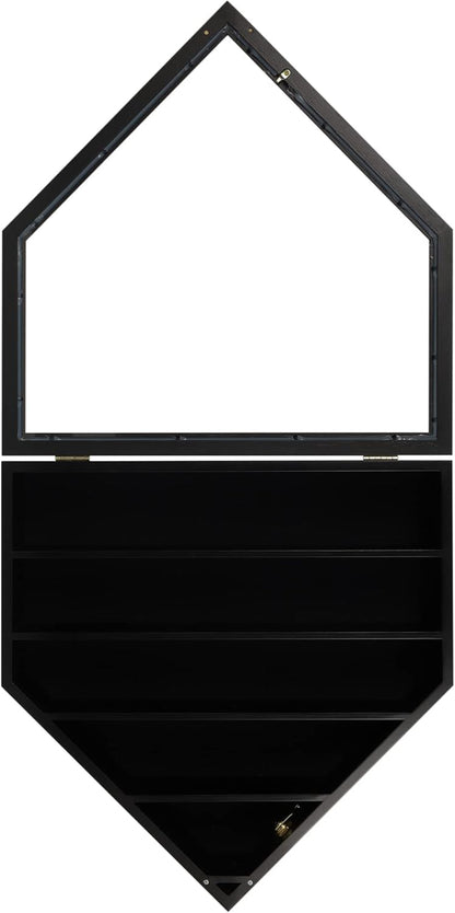 Baseball Display Case Baseball Holders for Balls Display with 21 Slots Wall Display Box 98% Clear Antifade UV Protection with Gold Locks for Homerun and Collector Autograph Balls