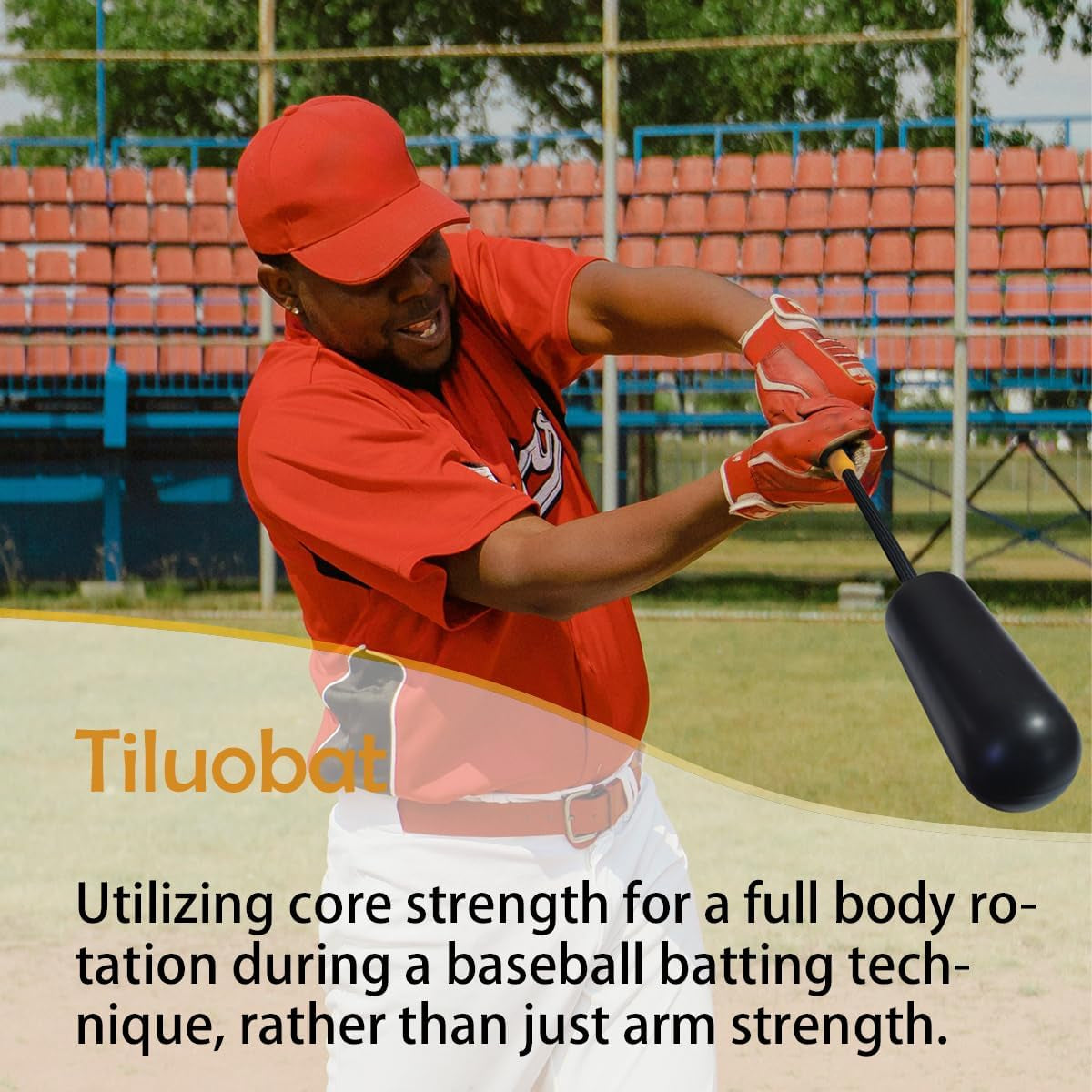 The Yellow Baseball Rope Swing Training Bat Comes with 12 Training Balls and 1 B